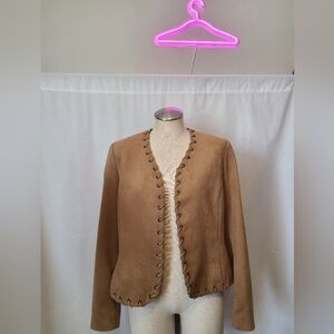 Ingenuity tan lace blazer- Size 10